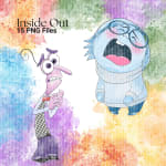 Inside Out Watercolor Clipart Bundle Emotions Pixar Characters (Digital Download) - Image 4