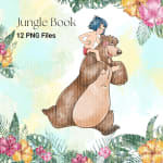 Jungle Book Watercolor Clipart Bundle Mowgli and Baloo Disney PNG (Digital Download) - Image 3