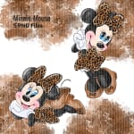 Leopard Minnie Mouse Watercolor Clipart Disney PNG Bundle (Digital Download) - Image 3