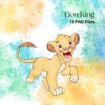 Lion King Disney Watercolor Clipart Bundle Jungle Animals PNG (Digital Download) - Image 5