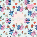 Love Seamless Pattern Stitch Valentines Day Disney Paper (Digital Download) - Image 1