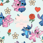 Love Seamless Pattern Stitch Valentines Day Disney Paper (Digital Download) - Image 2