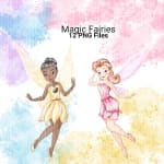 Magic Fairies Watercolor Clipart Bundle Disney PNG (Digital Download) - Image 2