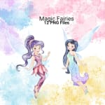 Magic Fairies Watercolor Clipart Bundle Disney PNG (Digital Download) - Image 3