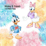 Mickey and Friends Clipart Watercolor Disney PNG Bundle (Digital Bundle) - Image 3