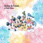 Mickey and Friends Clipart Watercolor PNG Bundle Disney (Digital Download) - Image 3