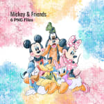 Mickey and Friends Clipart Watercolor PNG Bundle Disney (Digital Download) - Image 4