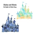 Mickey and Minnie Love Clipart Watercolor PNG Bundle (Digital Download) - Image 5