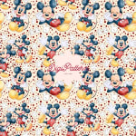 Mickey Seamless Pattern Disney Watercolor Yellow Paper (Digital Download) - Image 1