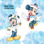 Nautical Mickey Mouse and Friends Clipart Bundle Disney Cruise Adventure PNG (Digital Download) - Image 2