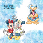 Nautical Mickey Mouse and Friends Clipart Bundle Disney Cruise Adventure PNG (Digital Download) - Image 3