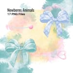 Newborn Animal Watercolor Clipart Bundle Baby PNG (Digital Download) - Image 4