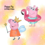 Peppa Pig Watercolor Clipart Bundle Family and Friends PNG (Digital Download) - Image 4