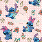 Retro Red Baby Stitch Seamless Pattern Disney Paper (Digital Download) - Image 2