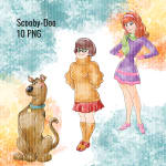 Scooby-Doo Watercolor Clipart Bundle Mystery Inc Shaggy PNG Kit (Digital Download) - Image 4