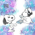 Snoopy Music Watercolor Clipart Bundle Musical Peanuts PNG Kit (Digital Download) - Image 3