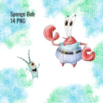 SpongeBob and Friends Watercolor Clipart Bundle Patrick Squidward PNG Kit (Digital Download) - Image 4