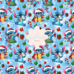 Stitch Christmas Seamless Pattern Holiday Disney Paper (Digital Download) - Image 1