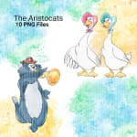 The Aristocats Clipart Bundle Disney Watercolor Cats PNG (Digital Download) - Image 3