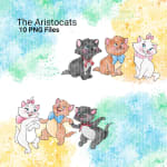 The Aristocats Clipart Bundle Disney Watercolor Cats PNG (Digital Download) - Image 4