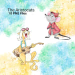 The Aristocats Clipart Bundle Disney Watercolor Cats PNG (Digital Download) - Image 5