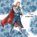 Thor watercolor clipart bundle superhero png digital download printable wall art nursery decor - Image 2