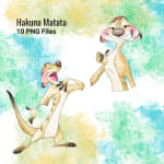 Timon and Pumbaa Watercolor Clipart Bundle Disney the Lion King PNG (Digital Download) - Image 4