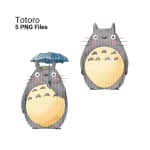 Totoro Watercolor Clipart Bundle Studio Ghibli PNG (Digital Download) - Image 3