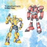 Transformers Watercolor Clipart Bundle Robots PNG (Digital Download) - Image 2
