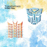 Transformers Watercolor Clipart Bundle Robots PNG (Digital Download) - Image 4