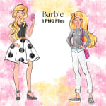 Trendy Barbie Fashion Clipart Bundle Trendy Outfits (Digital Download) - Image 4