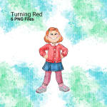 Turning Red Clipart Bundle Watercolor Pixar Mei Lee Red Panda PNG (Digital Download) - Image 2