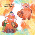 Turning Red Clipart Red Panda Mei Lee Watercolor PNG (Digital Download) - Image 3