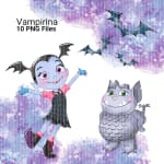 Vampirina Girl Clipart Bundle Disney TV Show PNG (Digital Download) - Image 2