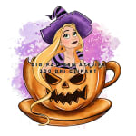 Watercolor Disney Princess Rapunzel Halloween Pumpkin Clipart Bundle Spooky PNG (Digital Download) - Image 1