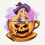 Watercolor Disney Princess Rapunzel Halloween Pumpkin Clipart Bundle Spooky PNG (Digital Download) - Image 3