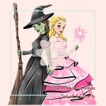 Wicked Clipart Bundle Disney Elphaba and Glinda Inspired Watercolor PNG (Digital Download) - Image 4