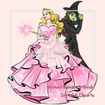 Wicked Clipart Bundle Disney Elphaba and Glinda Inspired Watercolor PNG (Digital Download) - Image 5