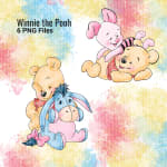 Winnie the Pooh Baby Watercolor Clipart Bundle Disney Bouriquet Eeyore Tiger PNG (Digital Download) - Image 3
