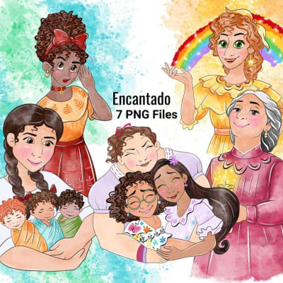 Encanto Clipart Bundle Mirabel Family Watercolor Disney PNG (Digital Download)