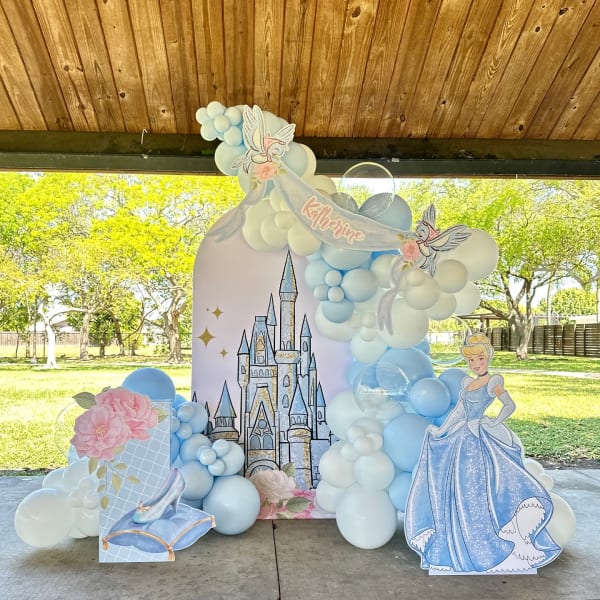 Cinderella party backdrop
