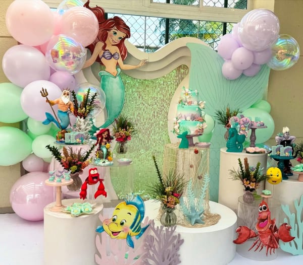 Little Mermaid dessert table