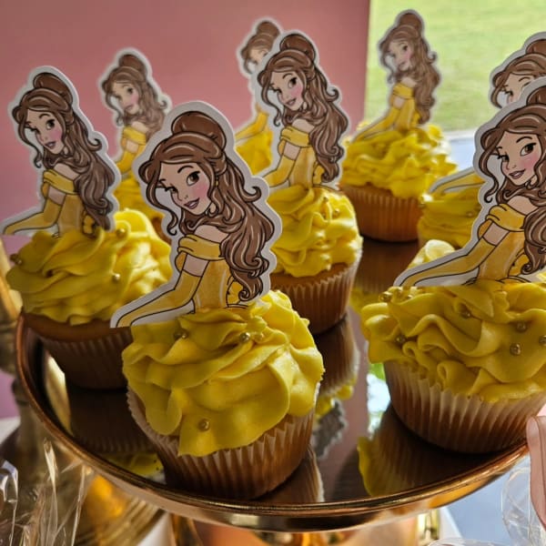 Belle cupcake toppers