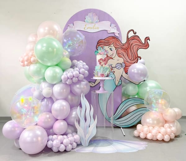 Ariel balloon arch