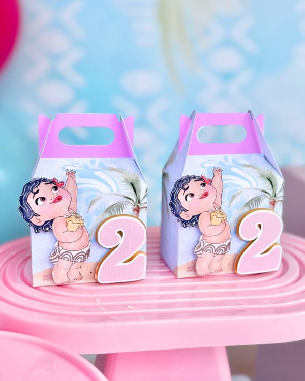Baby Moana favor boxes