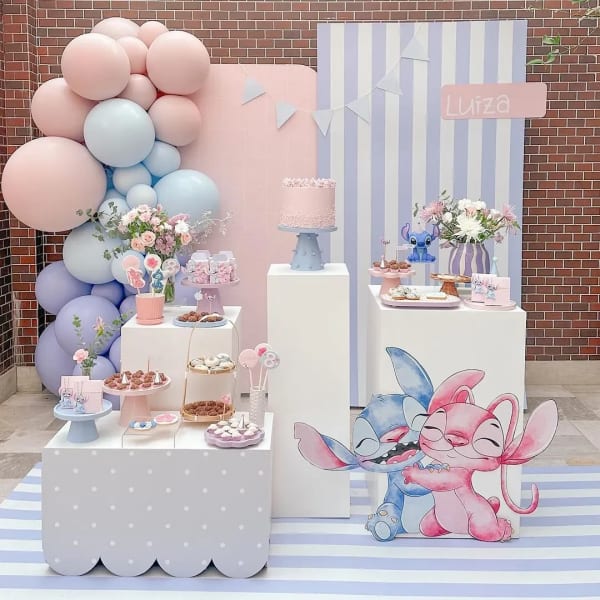 Stitch and Angel dessert table