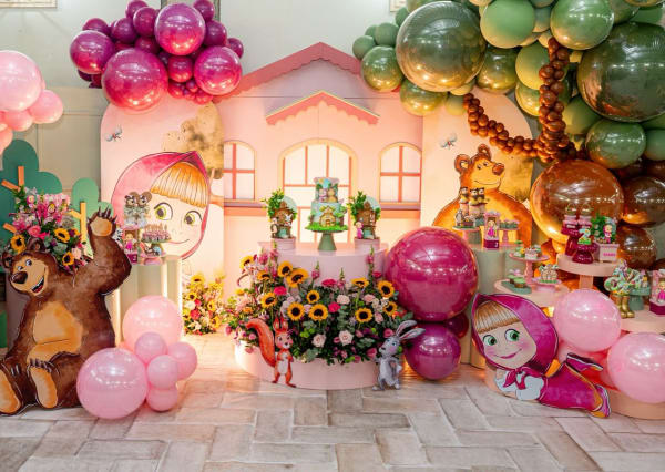 Masha and the Bear house backdrop