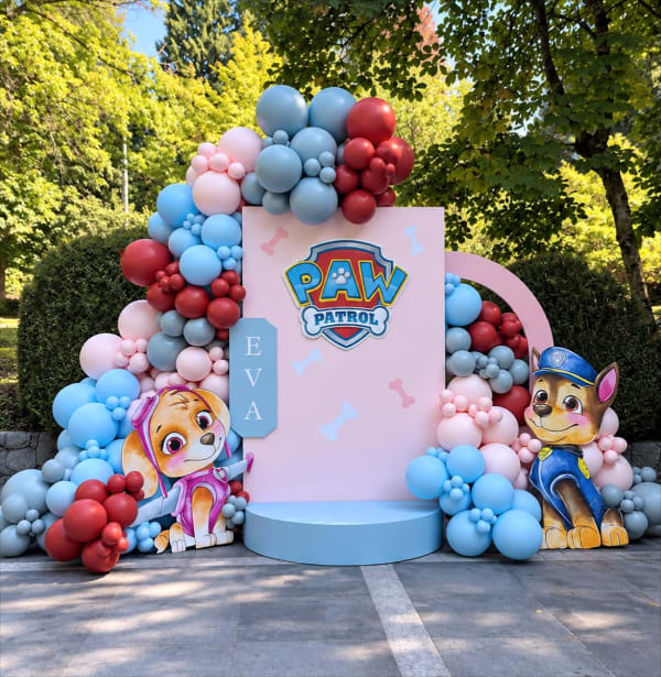 Paw Patrol balloon arch