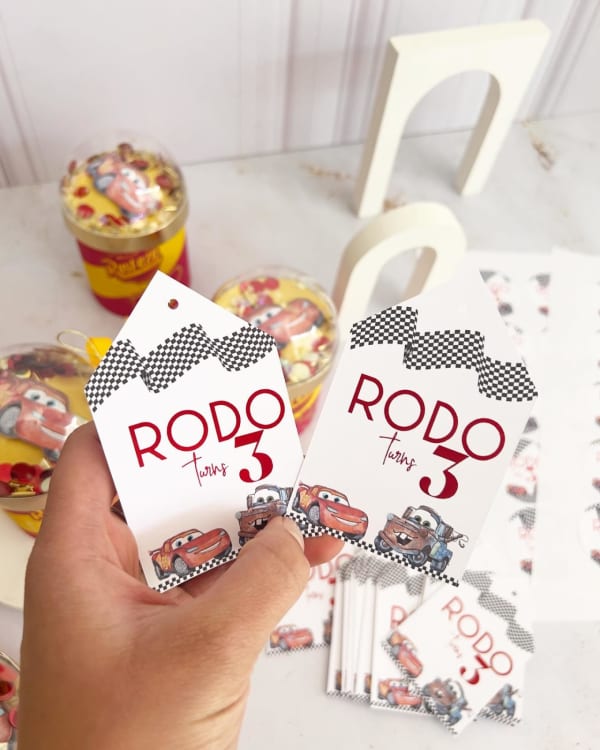 Cars party tags