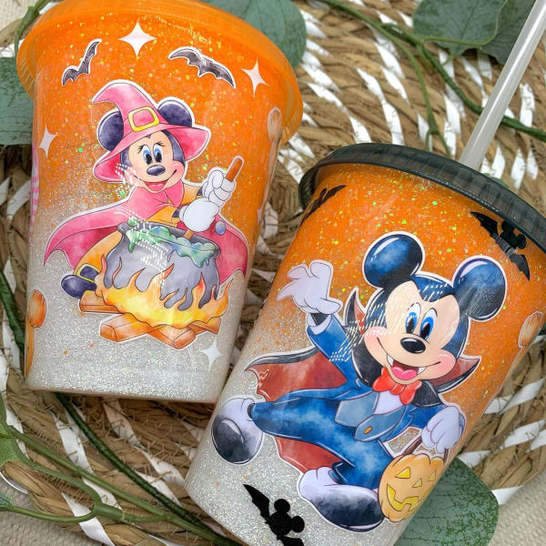Mickey and Minnie Halloween tumblers